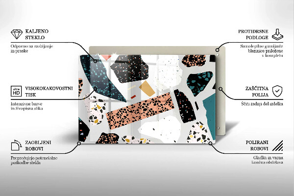 Skleněná deska do kuchyně Kamenina