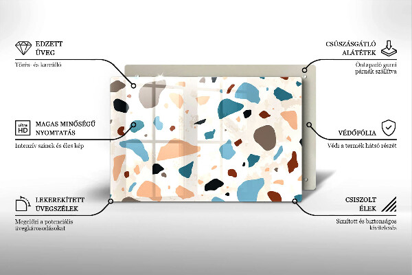 Skleněná deska do kuchyně Dekorativní kamenina