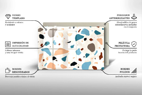 Skleněná deska do kuchyně Dekorativní kamenina