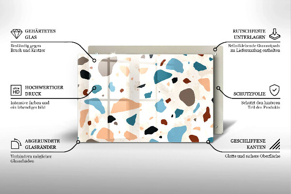 Skleněná deska do kuchyně Dekorativní kamenina