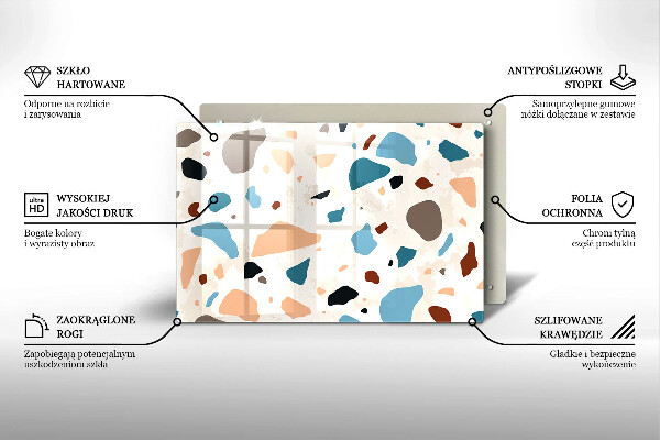 Skleněná deska do kuchyně Dekorativní kamenina