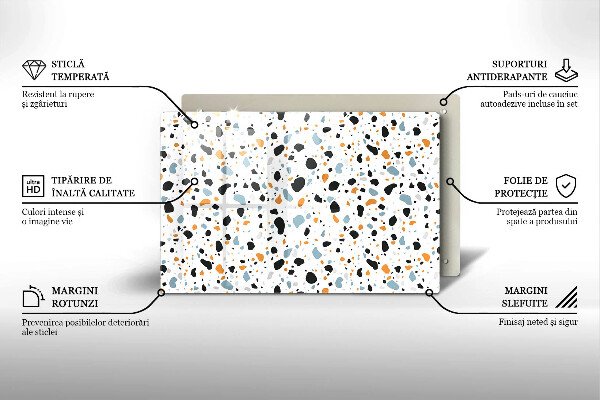 Skleněná deska do kuchyně Dekorativní kamenina
