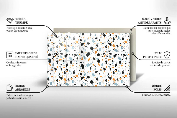 Skleněná deska do kuchyně Dekorativní kamenina