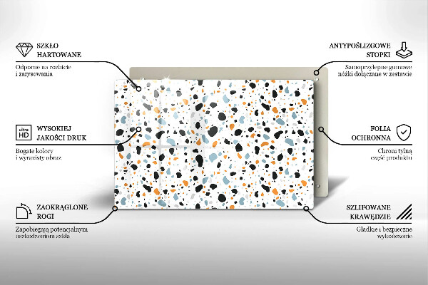 Skleněná deska do kuchyně Dekorativní kamenina