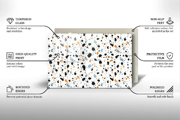 Skleněná deska do kuchyně Dekorativní kamenina