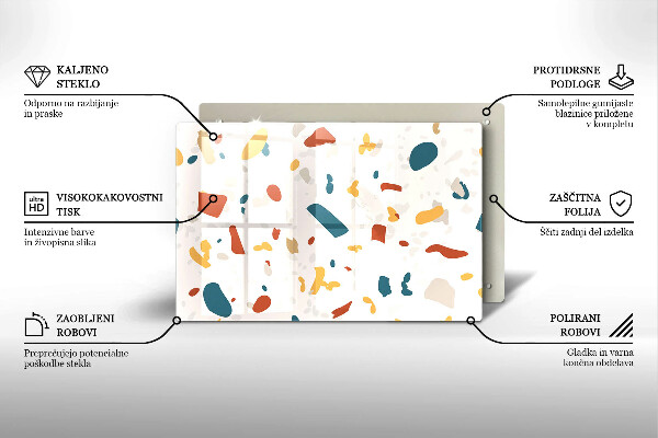 Skleněná deska do kuchyně Dekorativní kamenina
