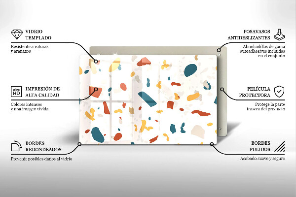 Skleněná deska do kuchyně Dekorativní kamenina