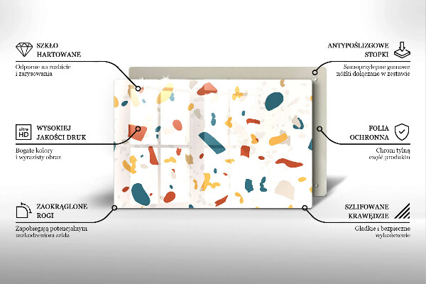 Skleněná deska do kuchyně Dekorativní kamenina