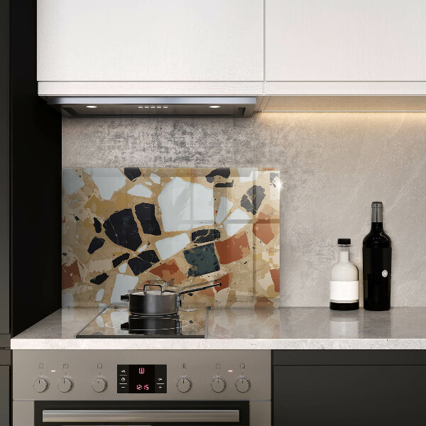 Skleněná deska do kuchyně Dekorativní kameny talíř