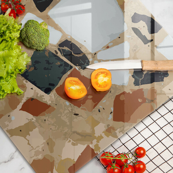 Skleněná deska do kuchyně Dekorativní kameny talíř