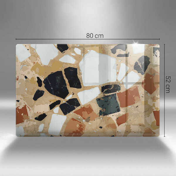 Skleněná deska do kuchyně Dekorativní kameny talíř