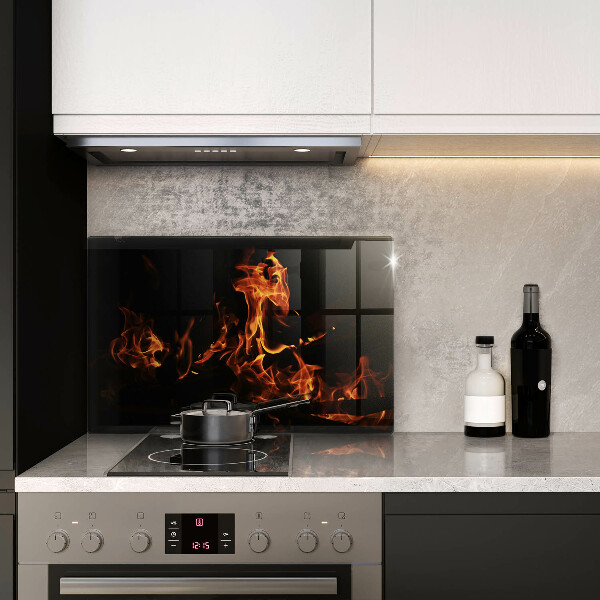 Skleněná deska do kuchyně Zapal živý plamen