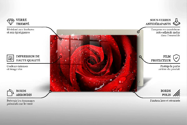 Skleněná deska do kuchyně Okvětní lístky růže