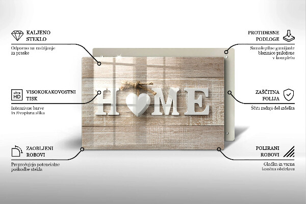 Skleněná deska do kuchyně Home