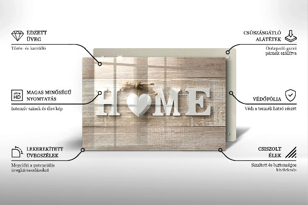 Skleněná deska do kuchyně Home