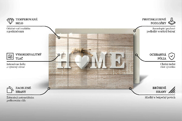 Skleněná deska do kuchyně Home