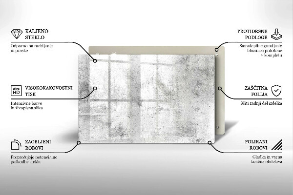 Skleněná deska do kuchyně Betonová textura