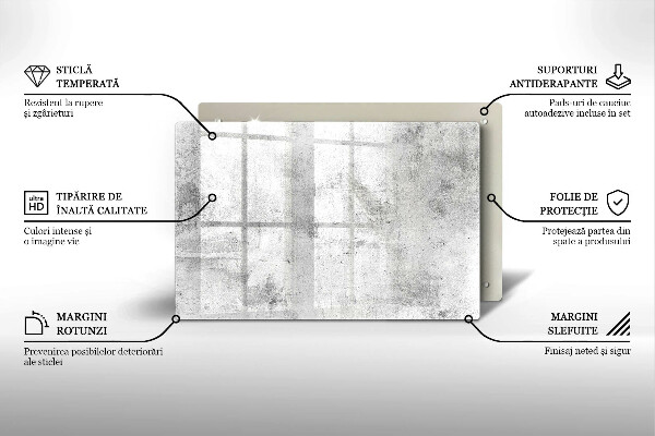 Skleněná deska do kuchyně Betonová textura