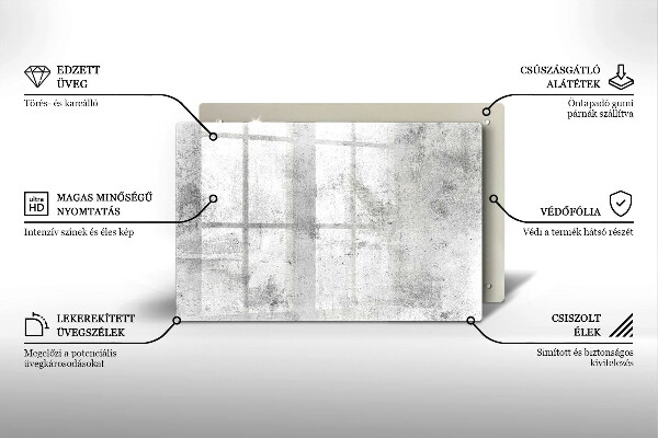 Skleněná deska do kuchyně Betonová textura