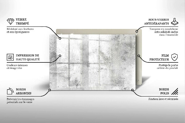 Skleněná deska do kuchyně Betonová textura