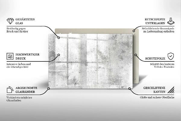Skleněná deska do kuchyně Betonová textura
