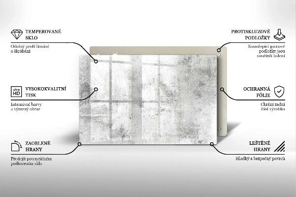 Skleněná deska do kuchyně Betonová textura