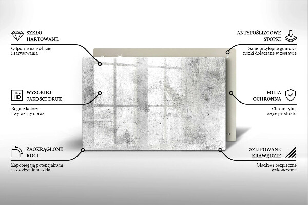 Skleněná deska do kuchyně Betonová textura