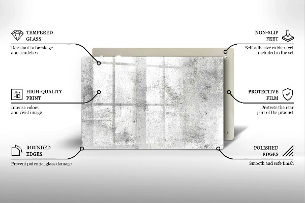 Skleněná deska do kuchyně Betonová textura