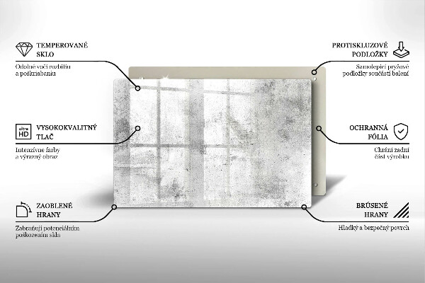 Skleněná deska do kuchyně Betonová textura