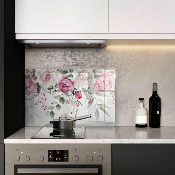 Krájecí prkénko skleněné Akvarel růže