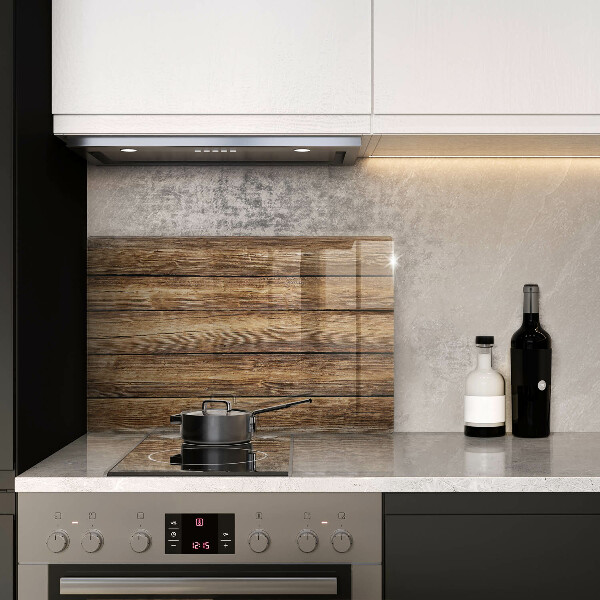 Skleněná deska do kuchyně Desky s texturou dřeva