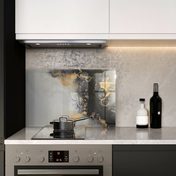 Krájecí prkénko skleněné Abstrakce se zlatem