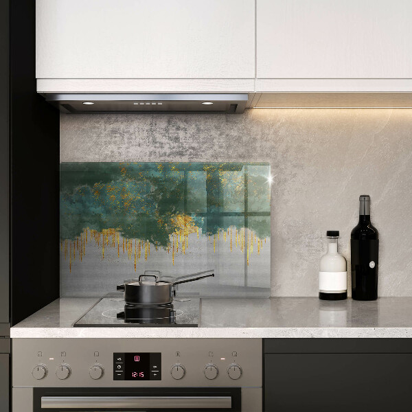 Krájecí prkénko skleněné Abstrakce se zlatem