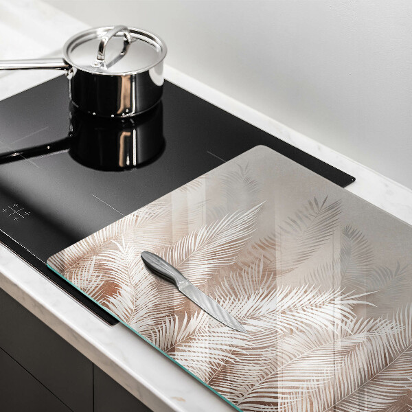 Krájecí prkénko skleněné Boho vegetační listy