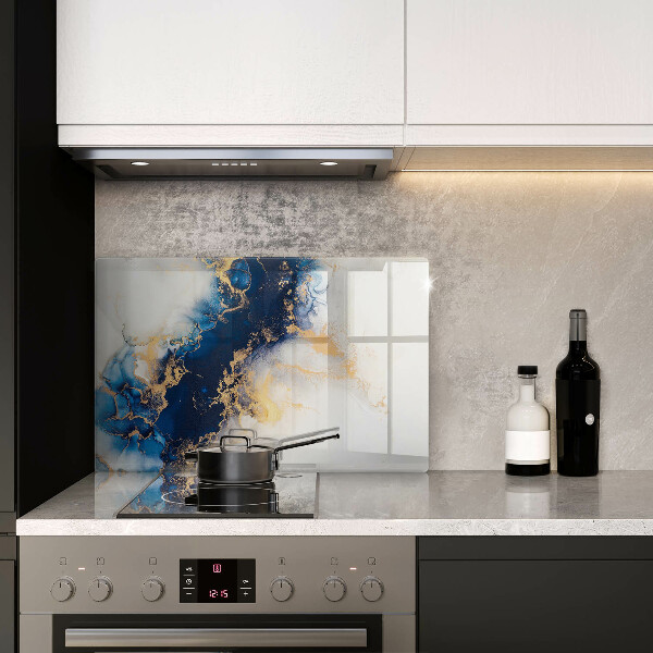 Krájecí prkénko skleněné Abstrakce s modrou