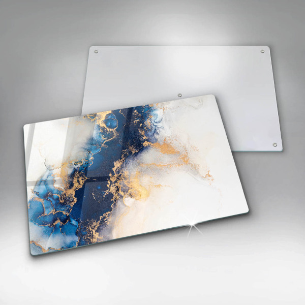 Krájecí prkénko skleněné Abstrakce s modrou