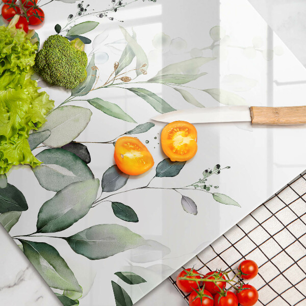 Krájecí prkénko skleněné Akvarel rostliny