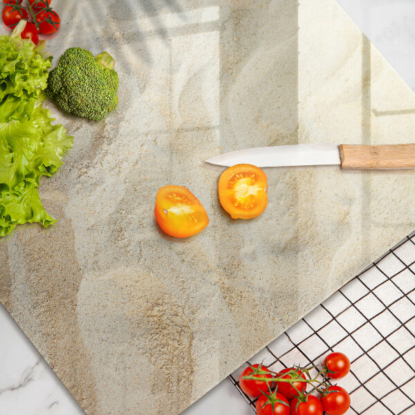 Krájecí prkénko skleněné Palmové listy a písek