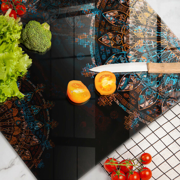 Krájecí prkénko skleněné Boho vintage kola