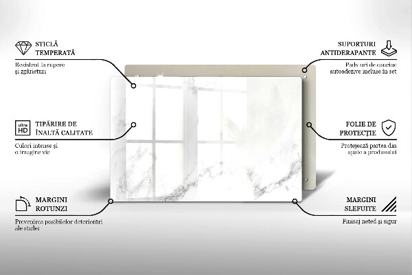 Krájecí prkénko skleněné Moderní mramor