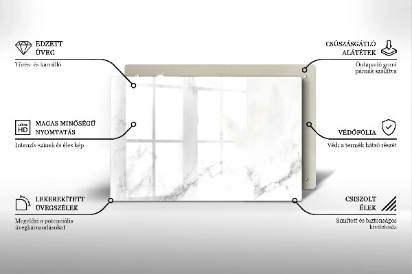 Krájecí prkénko skleněné Moderní mramor