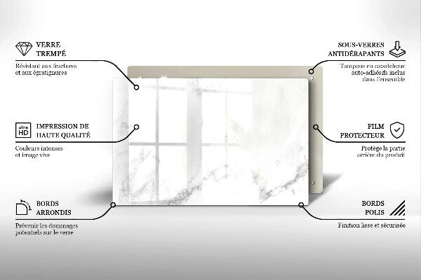 Krájecí prkénko skleněné Moderní mramor