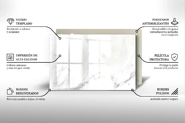 Krájecí prkénko skleněné Moderní mramor