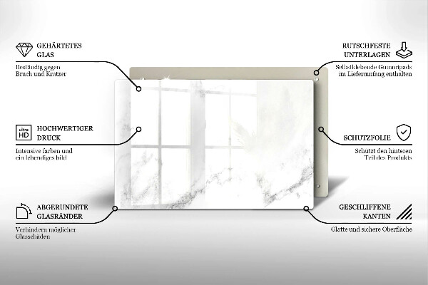 Krájecí prkénko skleněné Moderní mramor