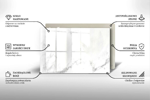 Krájecí prkénko skleněné Moderní mramor