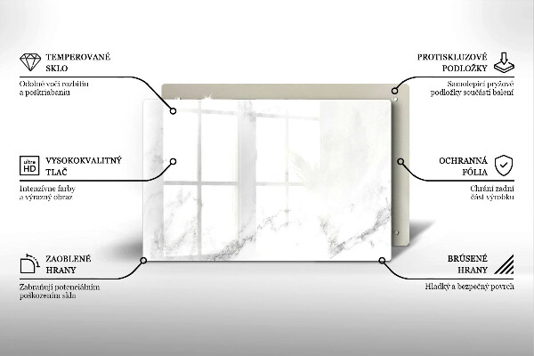 Krájecí prkénko skleněné Moderní mramor