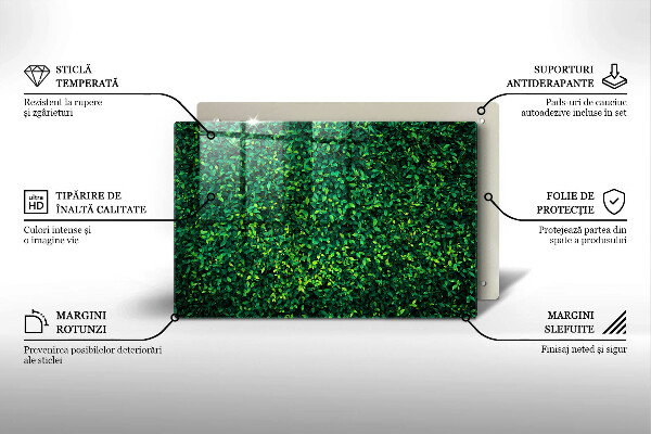 Krájecí prkénko skleněné Rostlina s malými listy