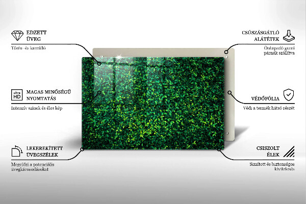 Krájecí prkénko skleněné Rostlina s malými listy