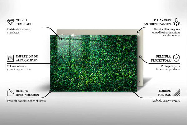 Krájecí prkénko skleněné Rostlina s malými listy