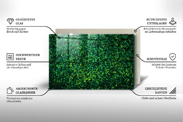 Krájecí prkénko skleněné Rostlina s malými listy